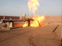 תמונת פיגוע אפייני בצינור הגז ממצרים
